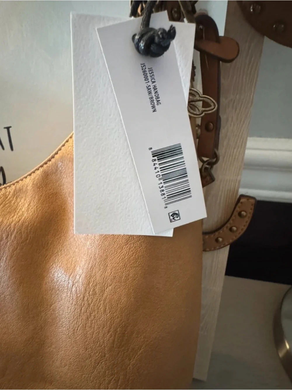 NWT Jessica Simpson Brown Studded Hobo Bag